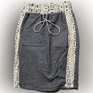 LA RAW fun Streetwear mixed material pencil skirt